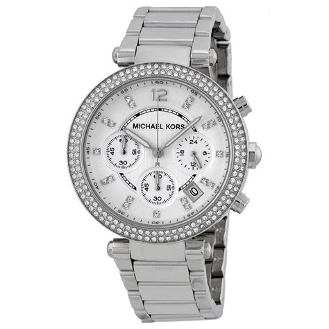 michael kors women's watch mk5353 silver|Michael Kors parker watch.